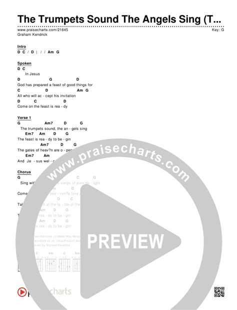 The Trumpets Sound The Angels Sing (The Feast Is Ready) Chords PDF (Graham Kendrick) - PraiseCharts