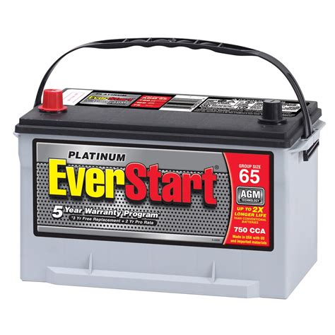 EverStart Platinum AGM Battery, Group Size 65 - Walmart.com - Walmart.com