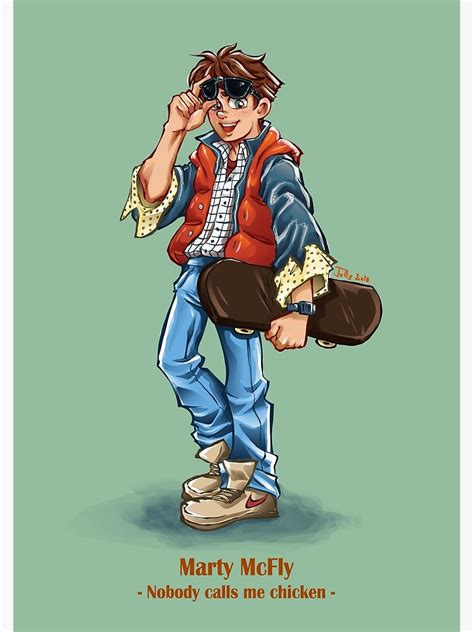 "Marty McFly Cartoon" Poster by Jully2510 | Redbubble