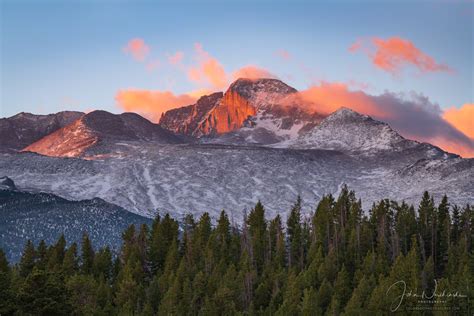 Colorful Sunrise Longs Peak Rocky Mountain National Park Colorado