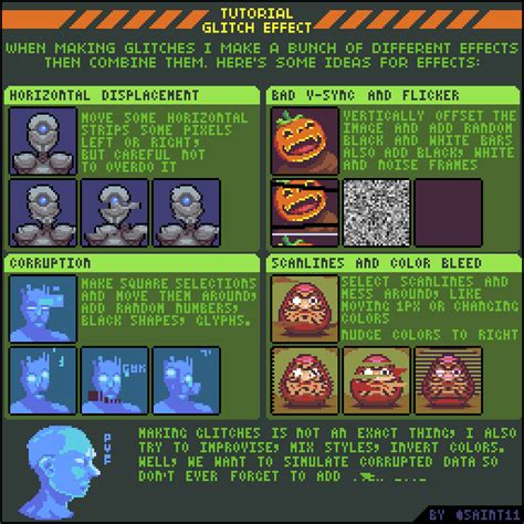 Glitch Effect Tutorial | Pedro Medeiros | Pixel art tutorial, Pixel art games, Pixel art characters