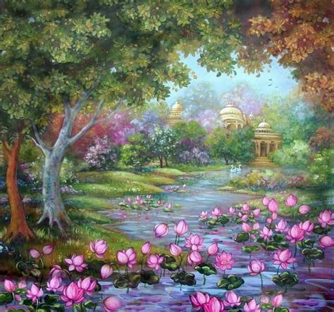 I lost my heart in vrindavan | Environment painting, Krishna painting, Lord