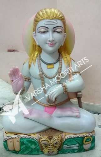 Multicolor Marble Guru Gorakhnath Statue, For Worship, Indoor and ...