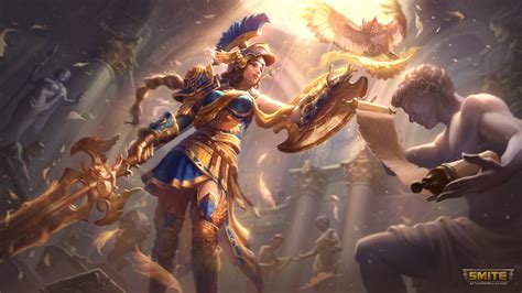 Athena In Blue Dress 4K HD Smite Wallpapers | HD Wallpapers | ID #69979