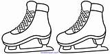 Ice Skate Coloring Page Printable sketch template