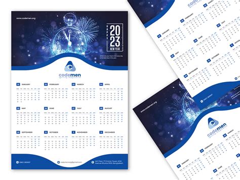 2023 New Year Calendar on Behance