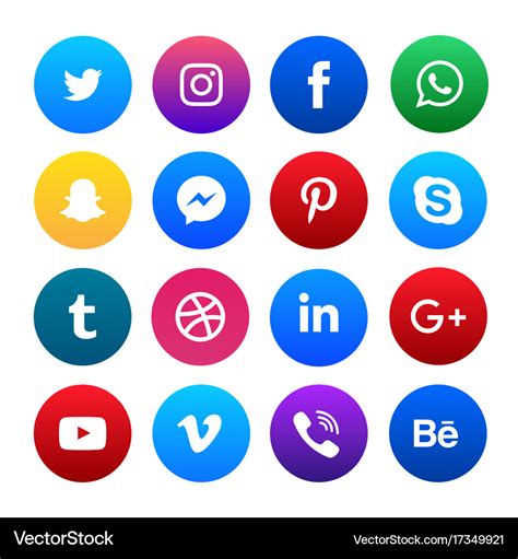 Free Social Icons Vector Set