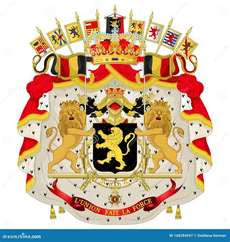 Coat of arms of Belgium stock vector. Illustration of country - 168284947