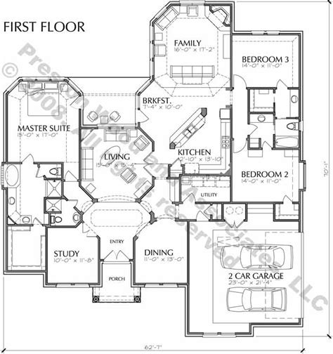 Best One Story House Plans, One Story Home Blueprints, Residential Hou – Preston Wood & Associates