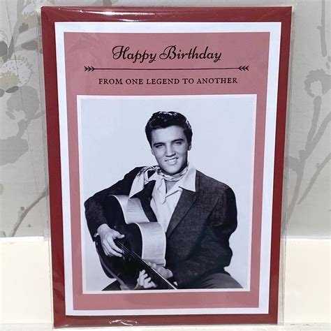 Legend Birthday Card Elvis Birthday Card Vintage Birthday | Etsy