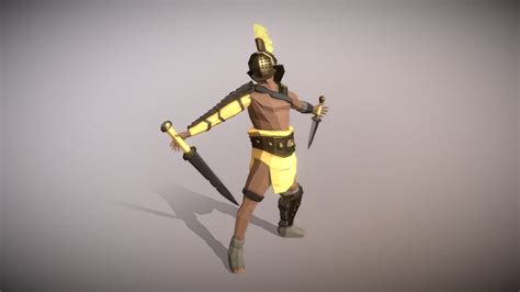 Low-Poly Dimachaerus Gladiator - 3D model by aussie800 [a1e7b1b] - Sketchfab