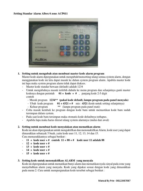 Manual Alarm Revisi | PDF