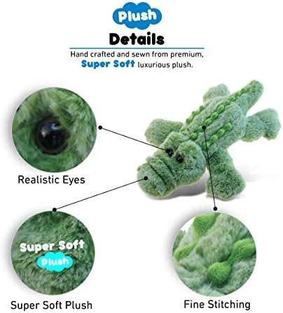 Dollibu Plush Alligator Stuffed Animal – Super Soft Green Alligator Plush Toy Stuffed Animal ...