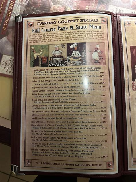 Menu at The Edison Diner restaurant, Edison