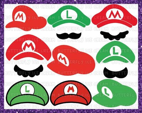 Mario Svg Mario Hat Svg Luigi Hat Svg Luigi Svg Mario and - Etsy