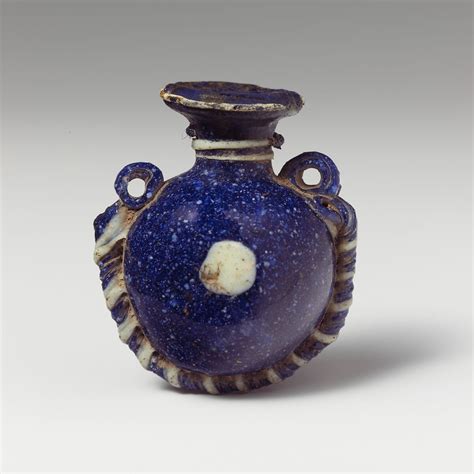 Glass lentoid aryballos (perfume bottle) | Greek | Late Classical or Hellenistic | The Met