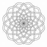 Simple Abstract Mandala With Fine Lines  Mandalas Coloring Pages For sketch template