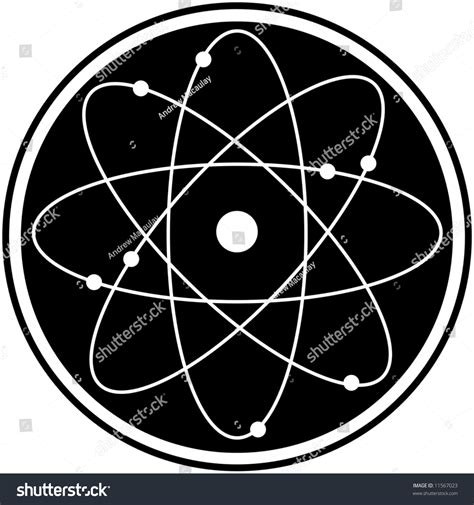 Black White Atomic Symbol Stock Vector (Royalty Free) 11567023 | Shutterstock