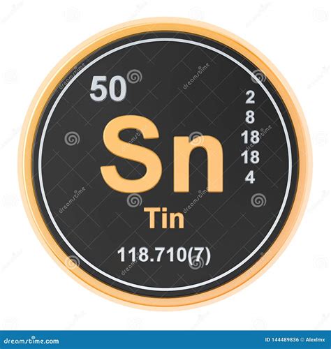 Tin - Sn - Chemical Element Periodic Table Royalty-Free Stock ...