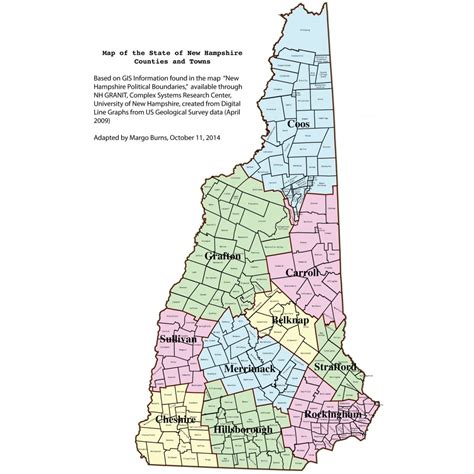 Printable Map Of Nh Towns