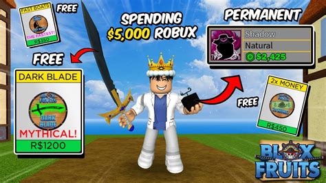 SPENDING $5,000 ROBUX IN BLOX FRUITS - YouTube