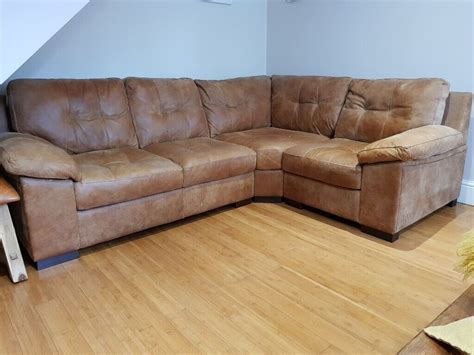 Light Tan Leather Corner Sofa By dfs | in Burnley, Lancashire | Gumtree