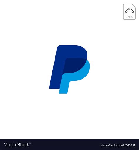 Paypal icon or logo design element isolated Vector Image