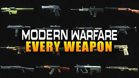 Every Weapon In Call of Duty Modern Warfare (COD MW All guns) - YouTube