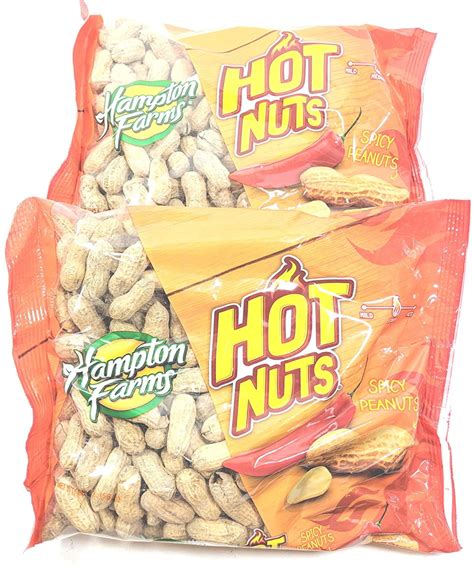 Hampton Farms Hot Nuts Spicy Peanuts Medium Heat 2 - 20oz Bags Always ...