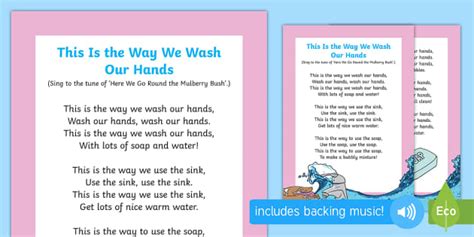 This Is the Way We Wash Our Hands Song (teacher made)