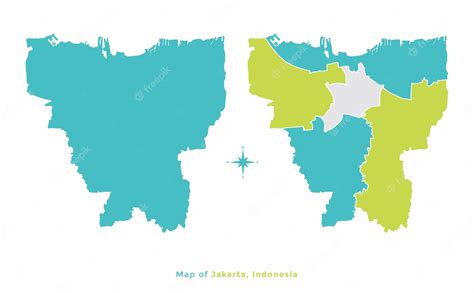 Premium Vector | Jakarta capital city of indonesia map