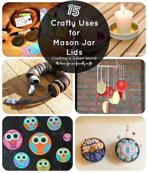 15 Mason Jar Lid Crafts