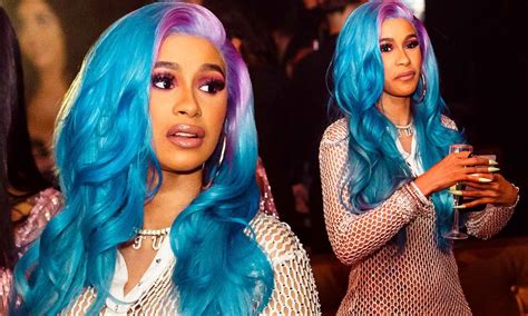 Purple and Blue Long Hair on Cardi. B in 2020 | Big soft curls, Soft curls, Long hair styles