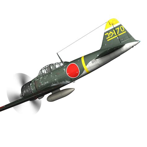 Mitsubishi A6m2 Zero - 3d Model