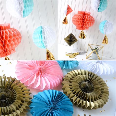 Aly Dosdall: honeycomb paper party decorations