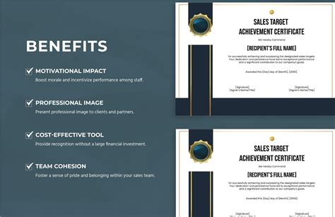 Sales Target Achievement Certificate Template in Word, PDF - Download ...