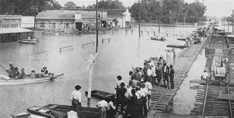 Railroad tracks in downtown Tallulah, LA after 1912 Mississippi River ...