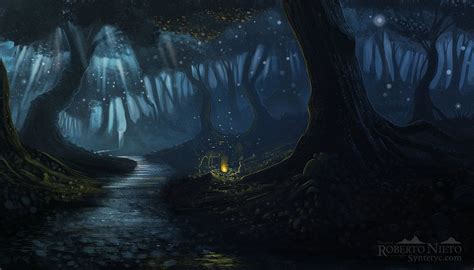 Dusk in the forest by Syntetyc.deviantart.com Fantasy Forest, Magic ...