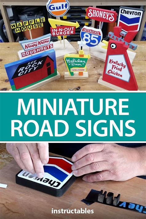 Create a variety of fun miniature model road signs. #Instructables #workshop #woodworking # ...