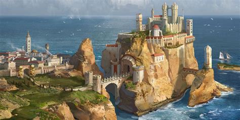 Casterly Rock (House Lannister) by AndrewRyanArt on DeviantArt Fantasy City, Fantasy Castle ...