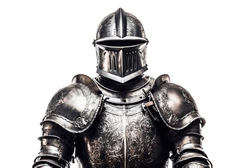 Medieval knight suit of armor isolated on transparent background. PNG ...