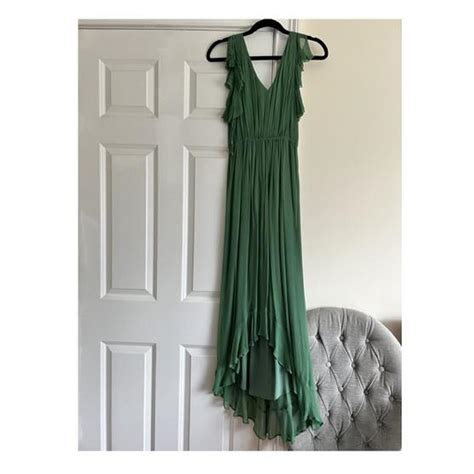 Beautiful HD in Paris Green A-line Chiffon Maxi with... - Depop