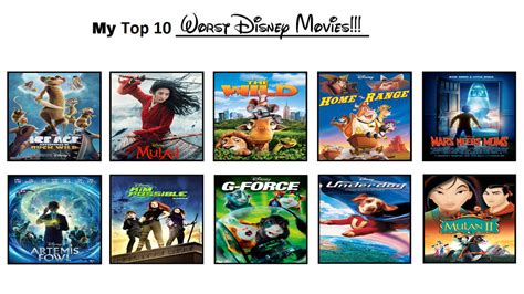 My Top 10 Worst Disney Movies!!! by jacobstout on DeviantArt