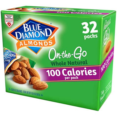 Amazon Lowest Price: 32 Count Blue Diamond Almonds Whole Natural Raw Almonds 100 Calorie On The ...