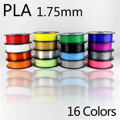 3D Printer Filament PLA Plastic 1.75mm 1kg 1.75 MM 16 Colors Polylactic ...