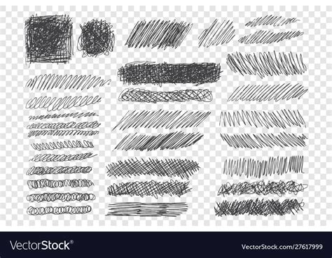 Ink pen scribble set Royalty Free Vector Image