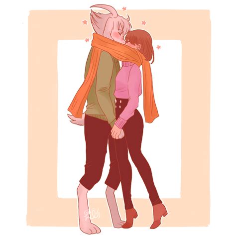 Undertale: Frisk x Asriel Spring Color Kiss by LilFloralGirl on DeviantArt | Undertale ...