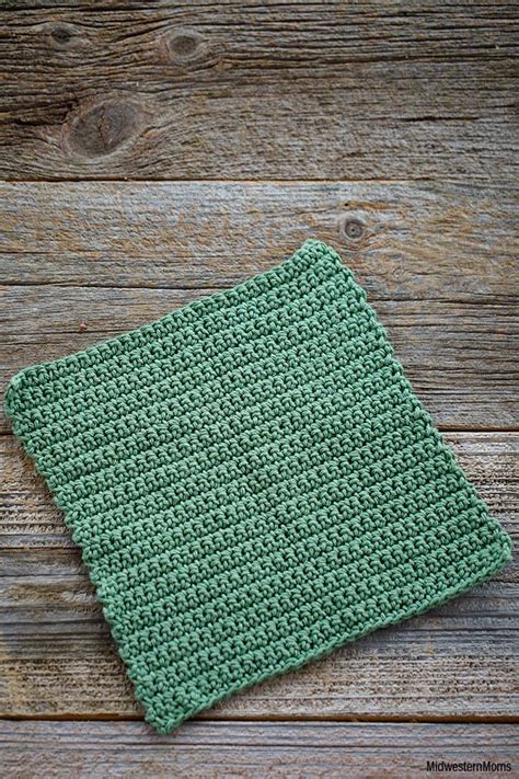 Quick And Easy Crochet Dishcloth Pattern | Dishcloth crochet pattern ...