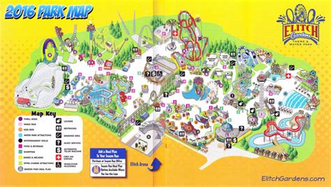 Elitch Gardens - 2016 Park Map