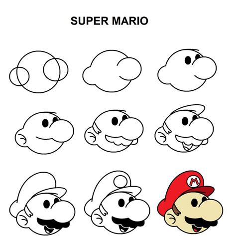 Super Mario | Easy drawings, Easy cartoon drawings, Cute easy drawings